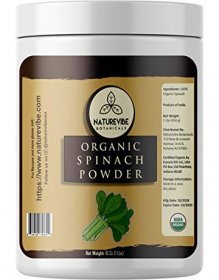Naturevibe Botanicals Organic Spinach Powder, 1lbs | Non-GMO and Gluten Free | Rich in Vitamins | Boost Immune System.