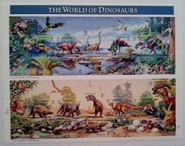 The World of Dinosaurs 1997 Sheet of Fifteen 32 Cent Postage Stamps