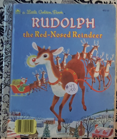 Rudolph the Red-Nosed Reindeer - A Little Golden Book by Barbara Shook Hazen - Hardcover VINTAGE 1990
