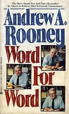 Andrew A. Rooney : Word for Word - USED Mass Market Paperback