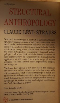 Structural Anthropology by Claude Levi-Strauss - Paperback USED Classics VINTAGE 1967