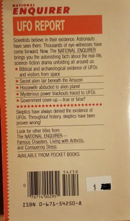 National Enquirer UFO Report - Mass Market Paperback USED Very Good Cond. Nonfiction