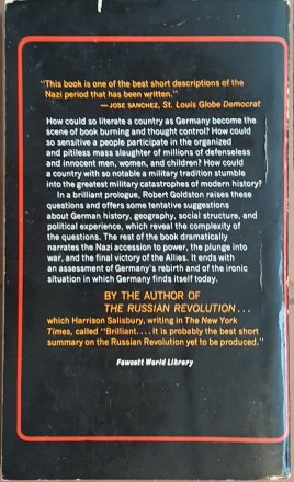 The Life and Death of Nazi Germany by Robert Goldston - USED Mass Market Paperback