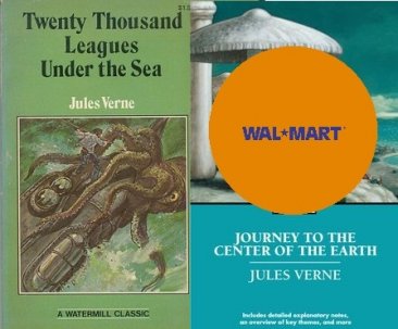 Two By Jules Verne - 20,000 Leagues Under the Sea and Journey to the Center of the Earth - Paperback USED Classics