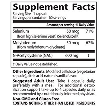 Doctor's Best NAC Detox Regulators with Seleno Excell, Non-GMO, Gluten Free, 60 Veggie Caps