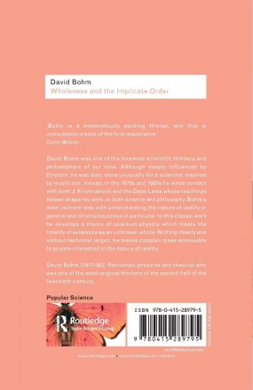 Wholeness and the Implicate Order by David Bohn - Paperback Nonfiction