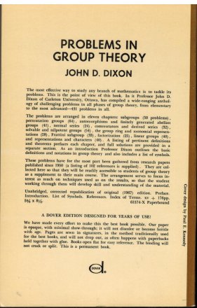 Problems in Group Theory by John D. Dixon - Paperback USED