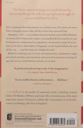 Empire of the Sun by J.G. Ballard - Paperback Fiction