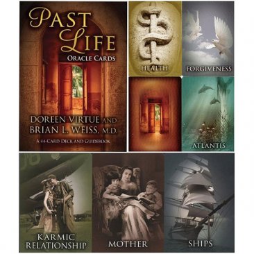Past Life Oracle Cards by Doreen Virtue and Brian L. Weiss, M.D. 44 Card Deck and Guidebook