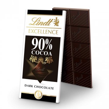 Lindt Excellence Bar, 90% Cocoa Supreme Dark Chocolate, Gluten Free, Great for Holiday Gifting, 3.5 Ounce