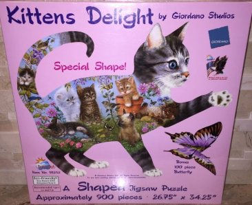 Kittens Delight 900 Piece Shaped Jig Saw Puzzle from Giordano Studios
