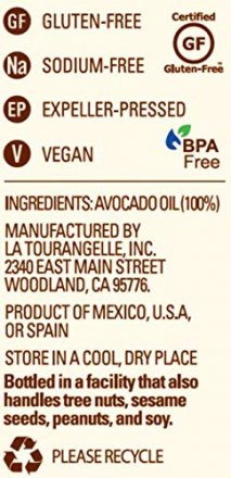 La Tourangelle Avocado Oil 16.9 Fl Oz, All-Natural, Artisanal, Great for Salads, Fruit, Fish or Vegetables, Buttery Flavor