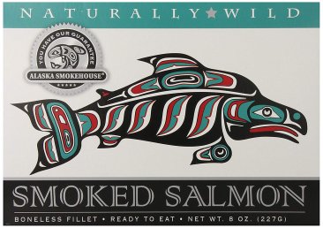 Alaska Smokehouse Smoked Salmon Fillet, 8 Ounce Gift Box