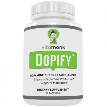 Dopify™ Dopamine Supplement by VitaMonk™ - Dopamine Booster with Uridine Monophosphate, Mucuna Pruriens, L-Theanine, Tyrosine and More - No Artificial Fillers, Just Brain Food - 60 Capsules