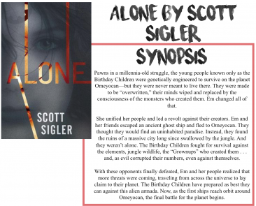 The Generations Trilogy by Scott Sigler - Alive, Alight, Alone - 3 Volumes - Trade Paperback