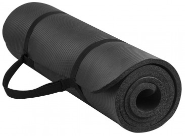 GoYoga All-Purpose 1/2-Inch Extra Thick High Density Exercise Yoga Mat with Carrying Strap
