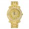 Totally Iced Out Pave Gold Tone Hip Hop Men's Bling Bling Watch